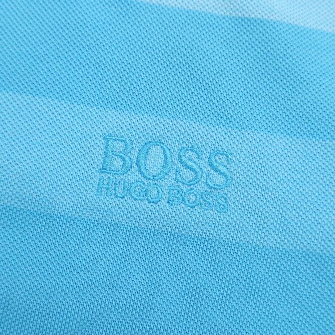 HUGO BOSS(ヒューゴボス)の【中古】ヒューゴボス HUGO BOSS コットンポリエステル 半袖 ポロシャツ ライトブルー【サイズS】【メンズ】 メンズのトップス(ポロシャツ)の商品写真