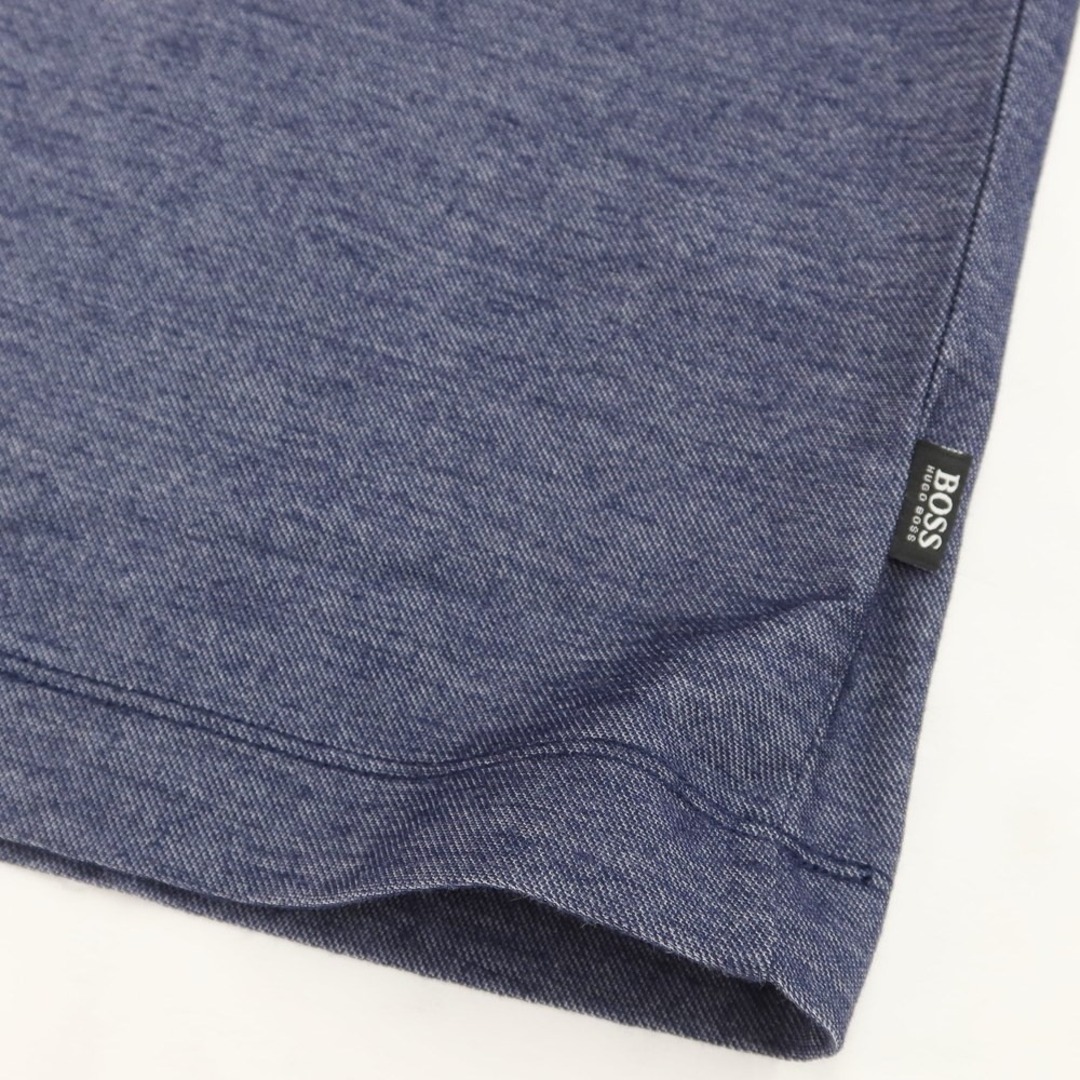 ヒューゴボス HUGO BOSS コットンポリエステル 半袖ポロシャツ ネイビー【サイズM】【メンズ】