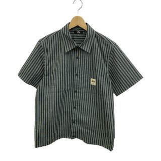 ステューシー(STUSSY)の美品 ステューシー STUSSY 半袖シャツ ストライプ柄    メンズ M(シャツ)