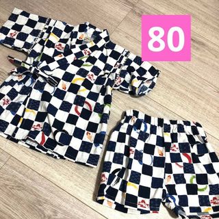 男の子甚平80美品(甚平/浴衣)