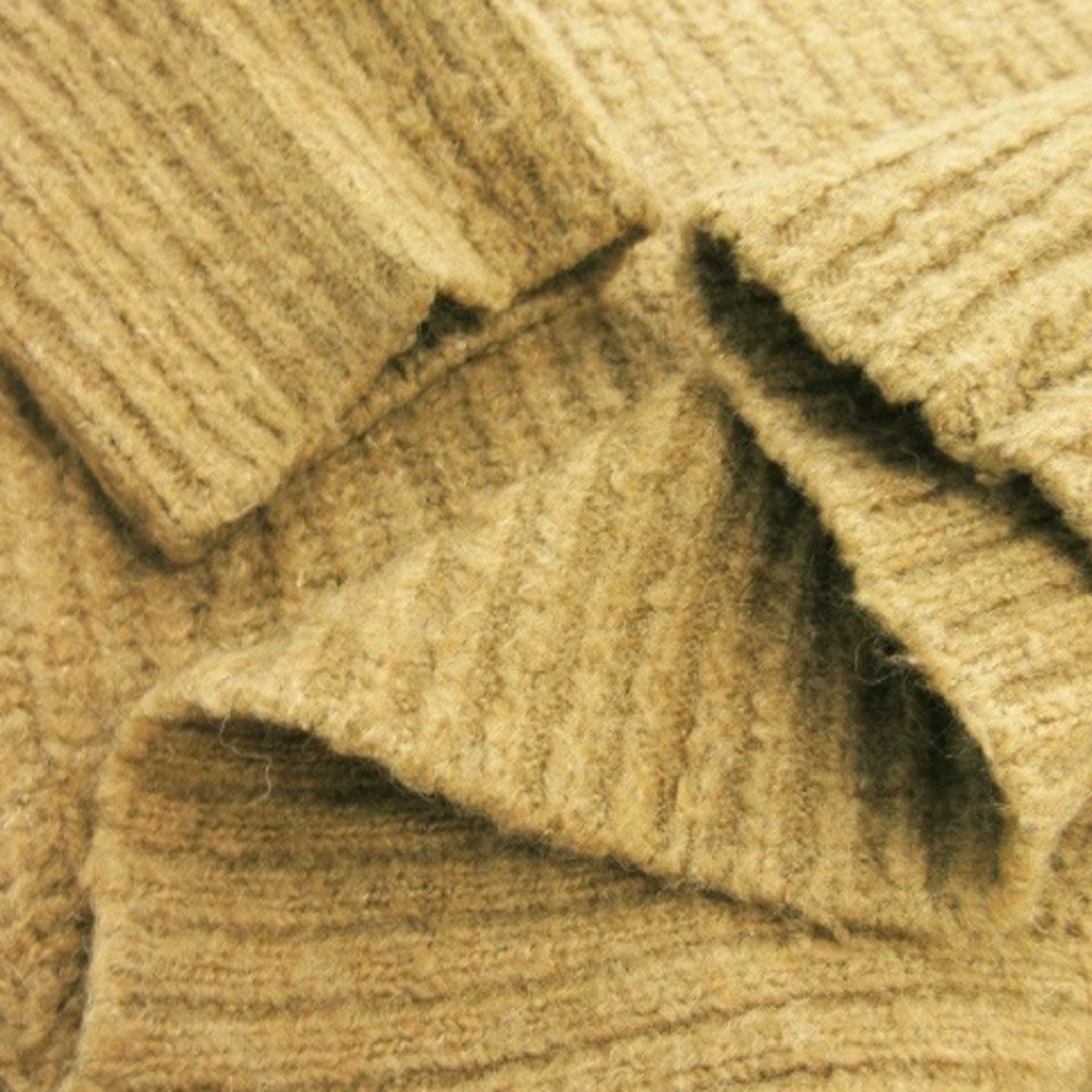JEANASIS(ジーナシス)のジーナシス ニット セーター オフタートル 長袖 ウール混 厚手 F 茶 レディースのトップス(ニット/セーター)の商品写真
