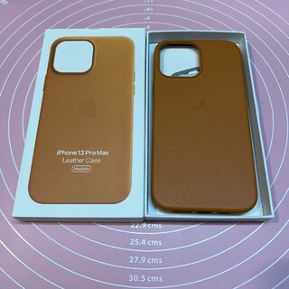 アイフォーン(iPhone)の新品 MagSafe iPhone 13pro max レザーケース　ゴールデン(モバイルケース/カバー)