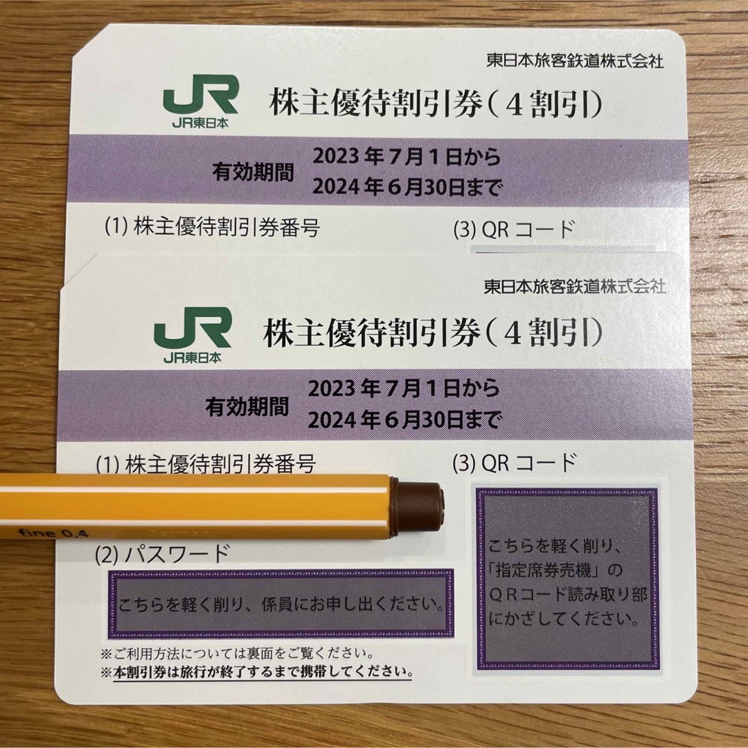 JR東日本 株主優待割引券 2枚セット