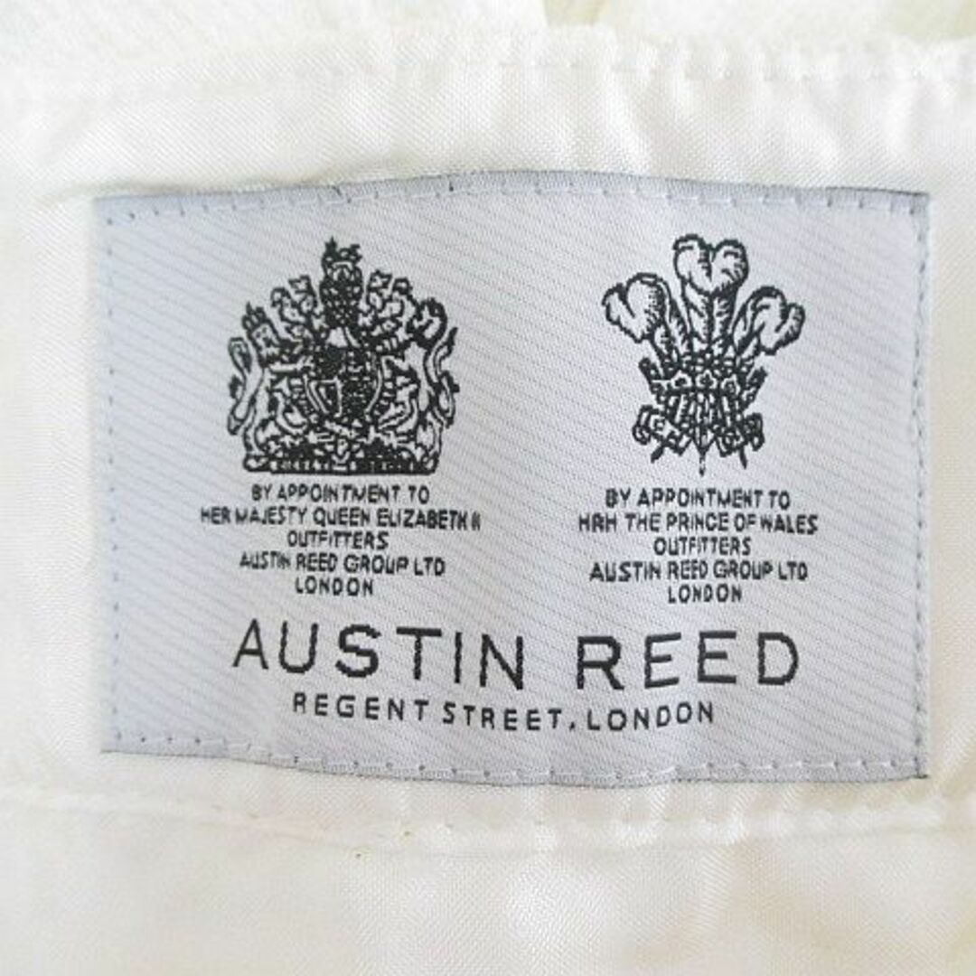 オースチン リード 花柄 膝丈 フレアスカート 38 白 ホワイト 刺繍