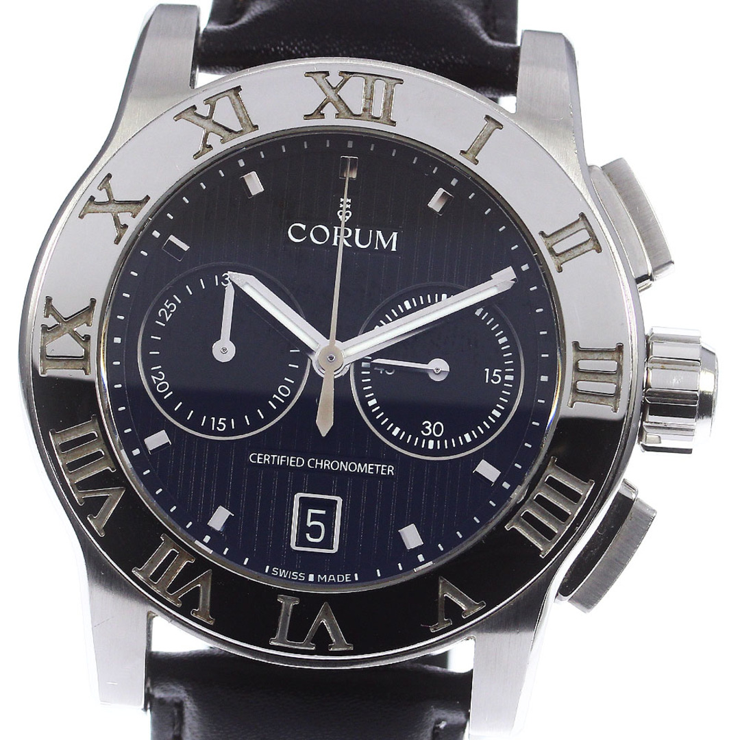 コルム CORUM 984.715.20/0F01 BN77 ロムレス クロノグラフ 自動巻き メンズ 保証書付き_761685