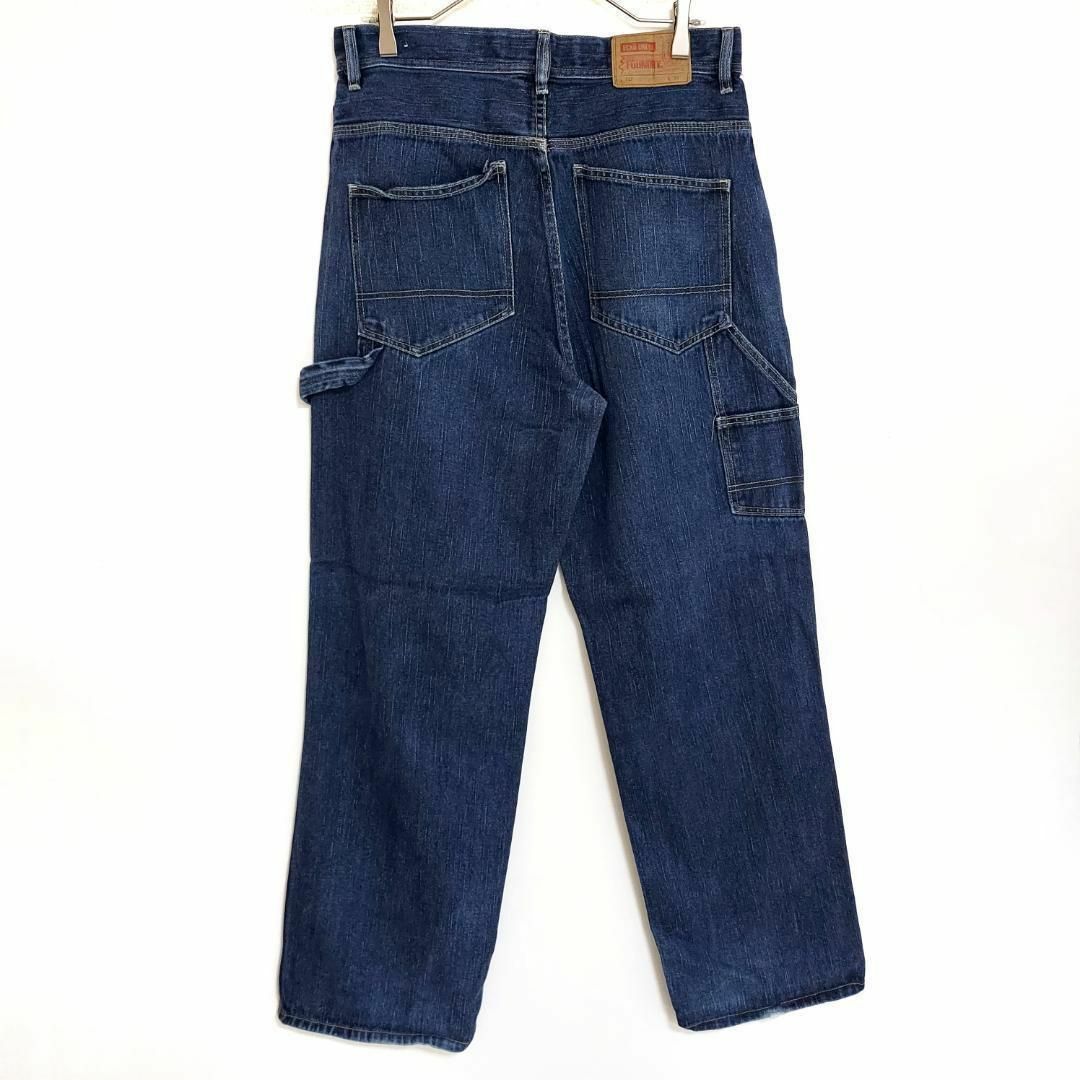 W32 エコーアンリミテッド ワイドバギー ペインターパンツ デニム 紺