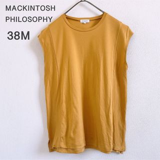 マッキントッシュフィロソフィー(MACKINTOSH PHILOSOPHY)の美品⭐︎マッキントッシュ　綿100%Tシャツカットソー　イエロー　M(Tシャツ(半袖/袖なし))