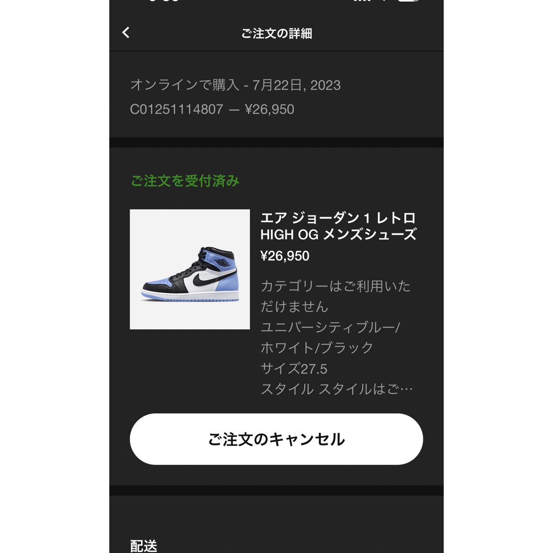 NIKE(ナイキ)のNike Air Jordan 1 University Blue/UNC メンズの靴/シューズ(スニーカー)の商品写真