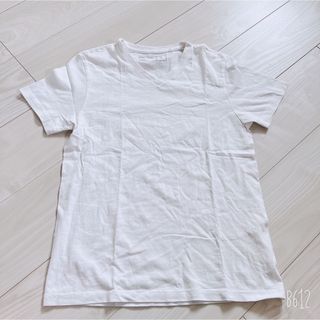 ジーユー(GU)のトップス Tシャツ ホワイト シンプル 無地  Sサイズ ジーユー GU(Tシャツ/カットソー(半袖/袖なし))