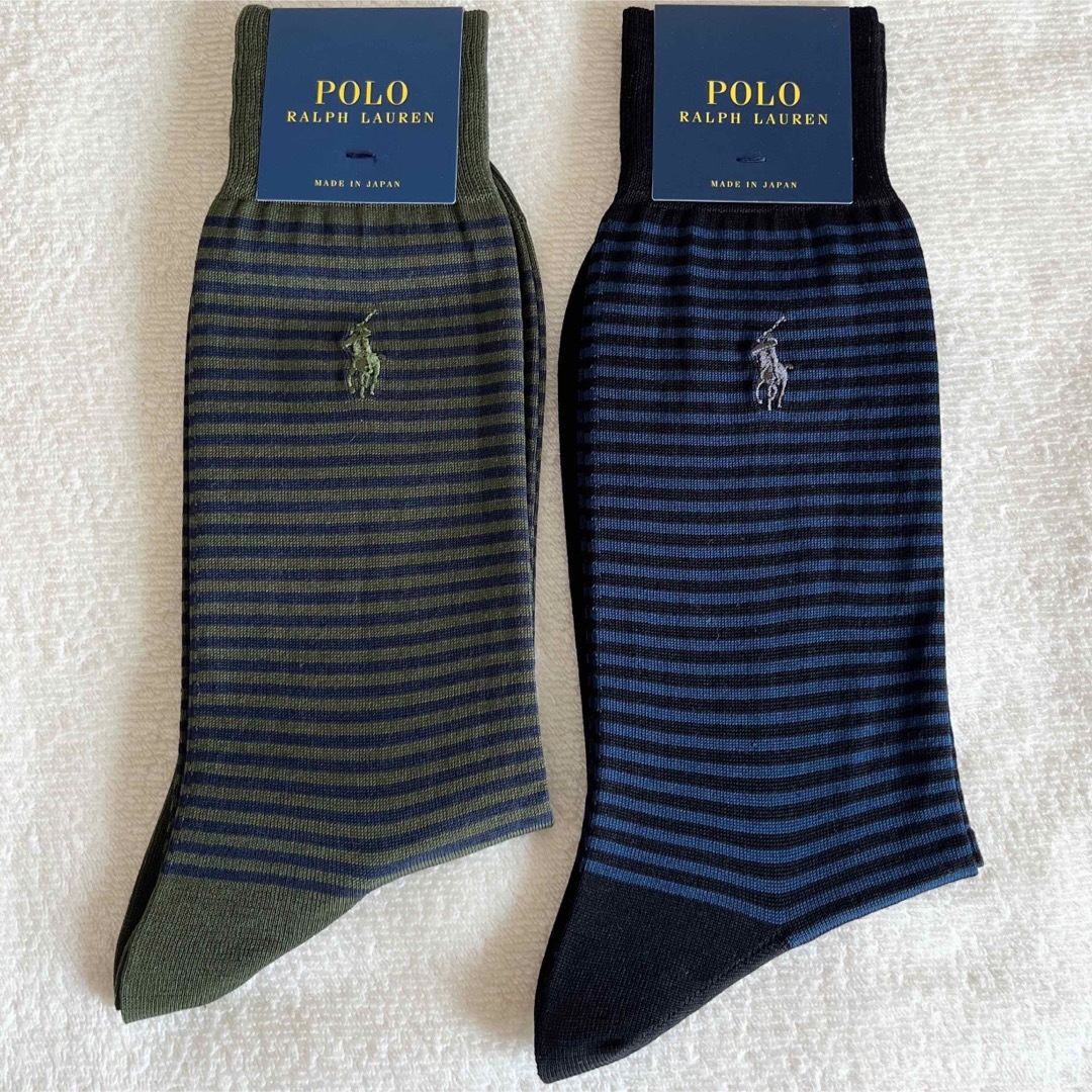 POLO RALPH LAUREN(ポロラルフローレン)の【新品】POLO ラルフローレン メンズ靴下 2足セット メンズのレッグウェア(ソックス)の商品写真