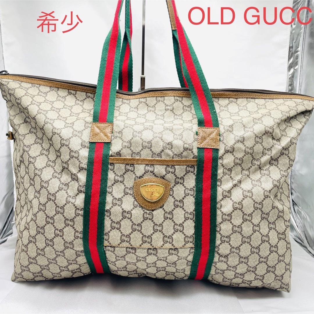 Gucci - 希少 GUCCI オールドグッチ トートバッグ GGキャンバス PVC GG