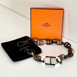 激レア☆HERMES エルメス バッファローホーン シェーヌダンクルネックレス