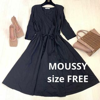 マウジー(moussy)のMOUSSY コットンワンピース　size FREE(ロングワンピース/マキシワンピース)