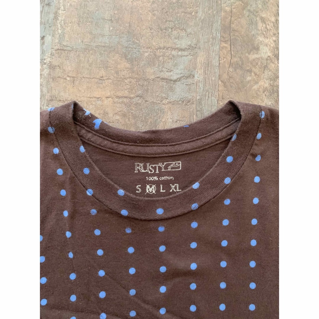 RUSTY(ラスティ)のRUSTY ラスティ　メンズ半袖Tシャツ　ドット柄 メンズのトップス(Tシャツ/カットソー(半袖/袖なし))の商品写真