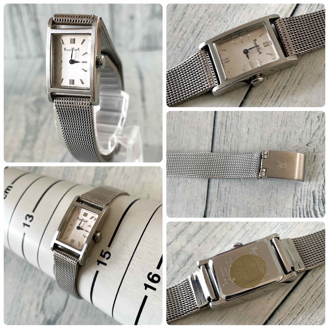 MARGARET HOWELL(マーガレットハウエル)の【電池交換済】MARGARET HOWELL 腕時計 シルバー スクエア ロゴ レディースのファッション小物(腕時計)の商品写真