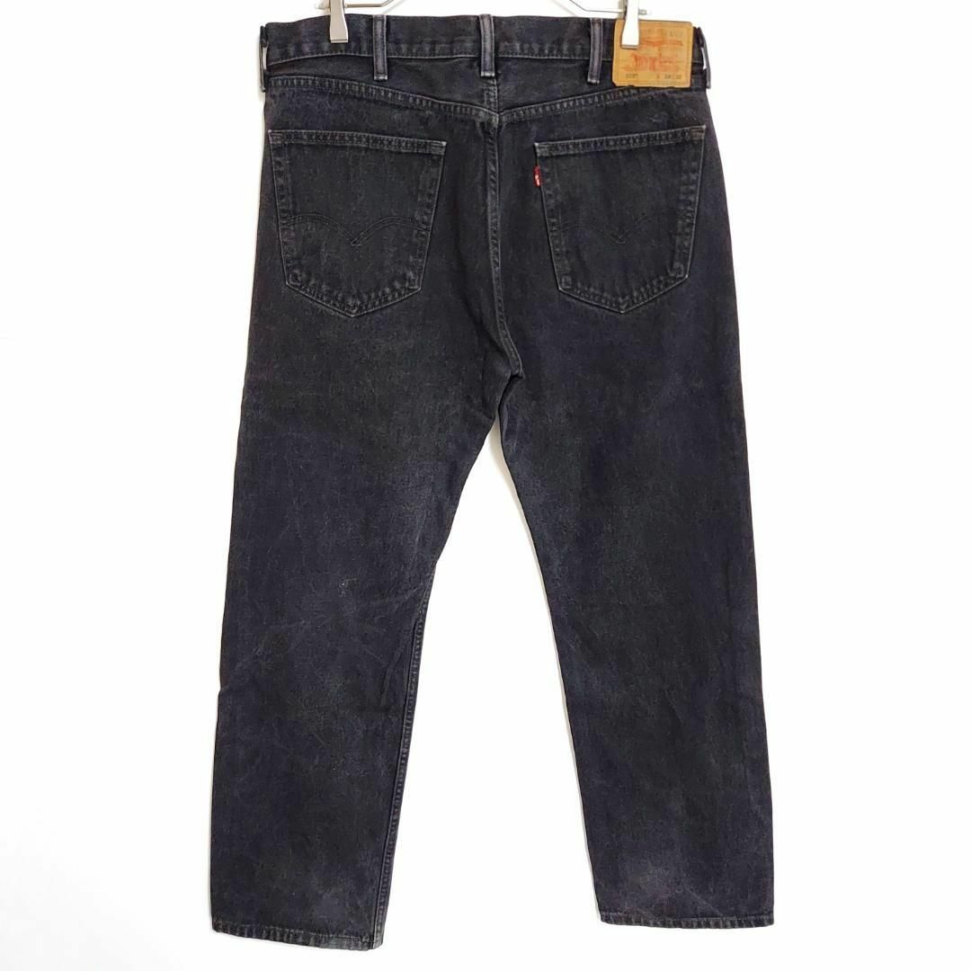 W38 Levi'sリーバイス505 ブラックデニム パンツ 極太 ワイド 黒