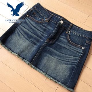 アメリカンイーグル(American Eagle)の美品 (US)4 アメリカンイーグル レディース デニムスカート(ミニスカート)