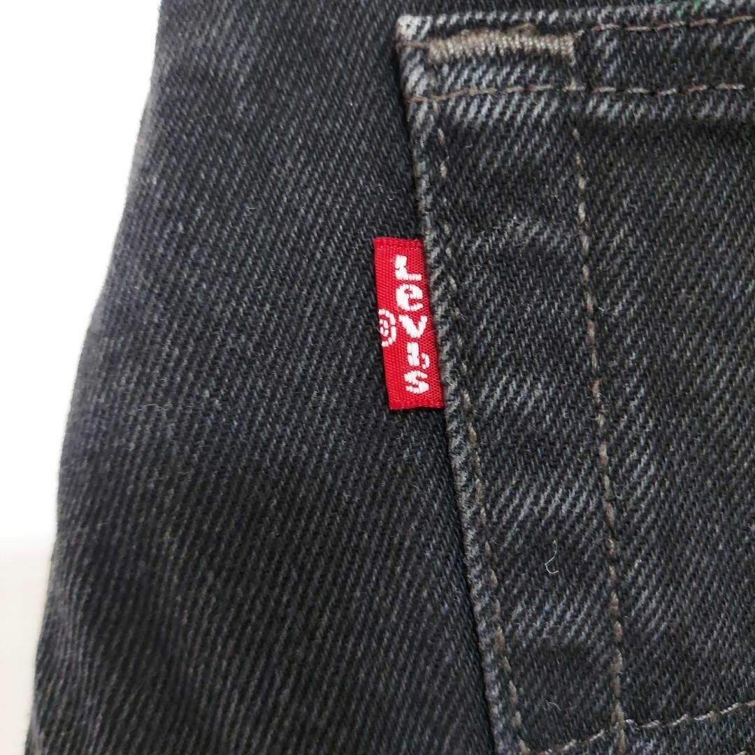 W36 Levi'sリーバイス505 ブラックデニム パンツ 極太 ワイド 黒 4