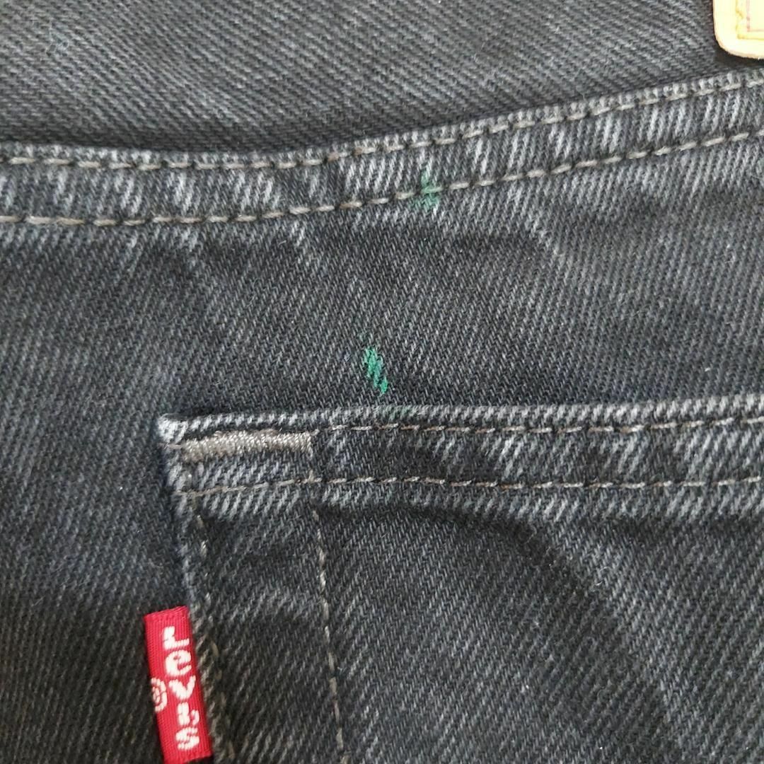 W36 Levi'sリーバイス505 ブラックデニム パンツ 極太 ワイド 黒 8