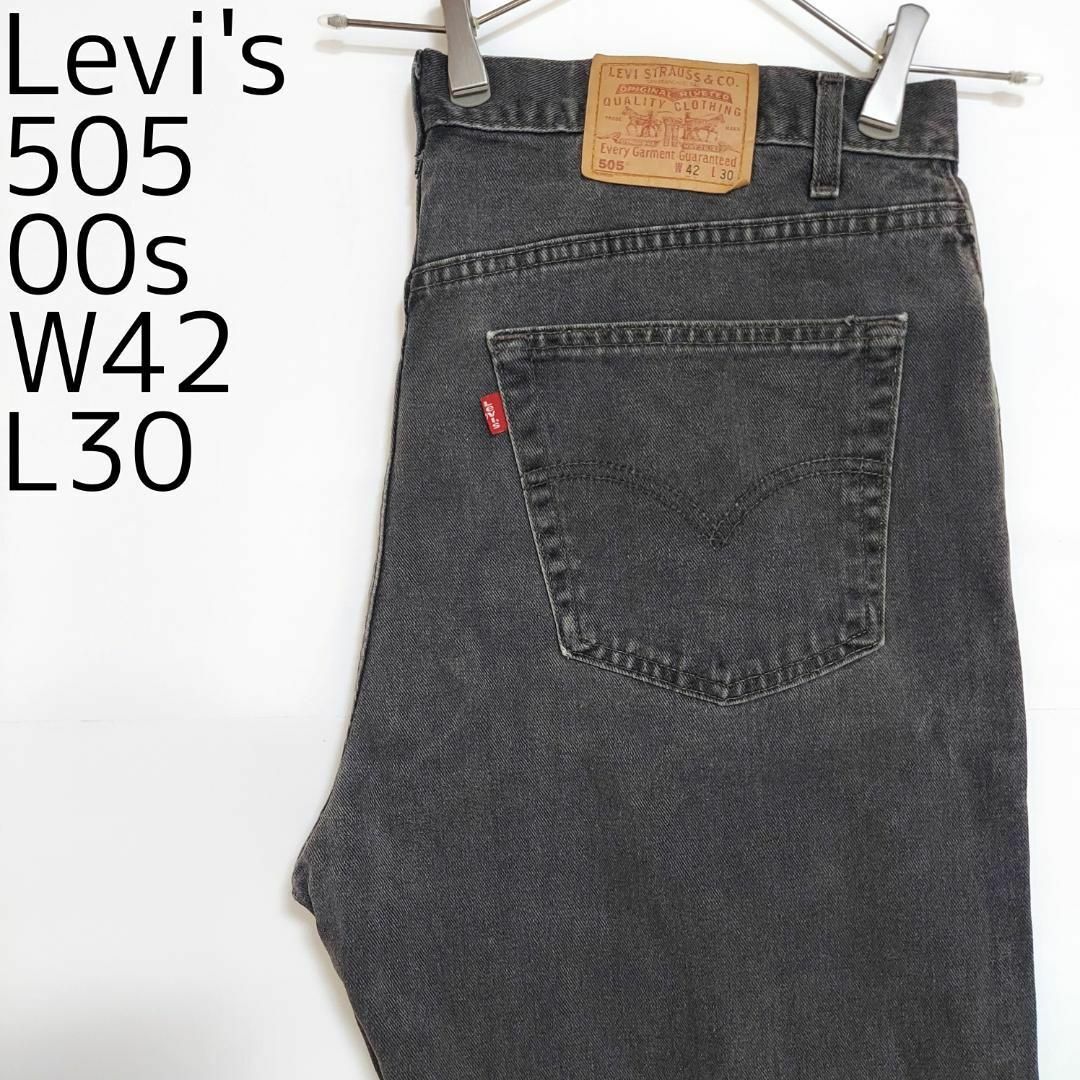 00s カナダ製 W42 Levi'sリーバイス 505 ブラックデニム 黒