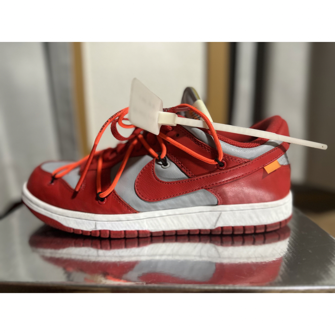 26.5cm NIKE×off-white ダンクLow Dunk Red 赤