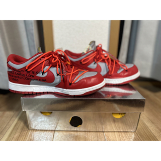 ナイキ(NIKE)のOFF-WHITE × NIKE DUNK LOW UNIVERSITY RED(スニーカー)