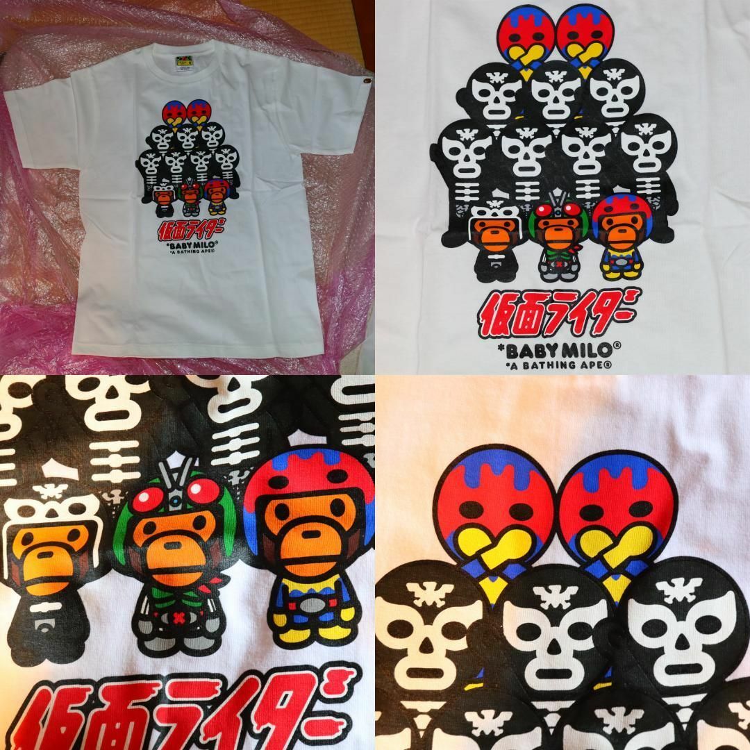 仮面ライダー45周年エイプMILOマイロBAPE TシャツMショッカー