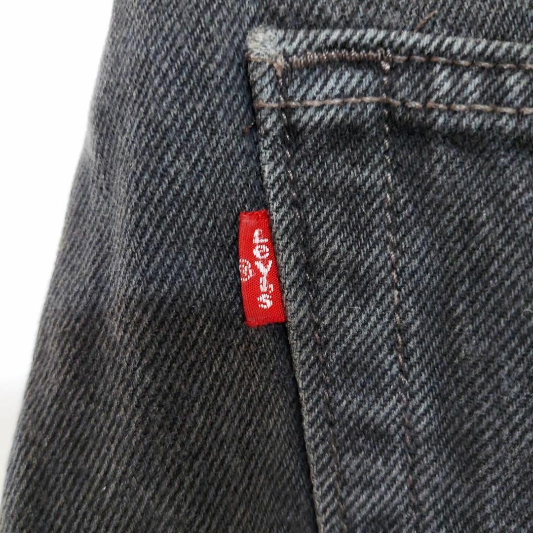 W38 Levi'sリーバイス 505 ブラックデニム パンツ 極太 ワイド 黒 4