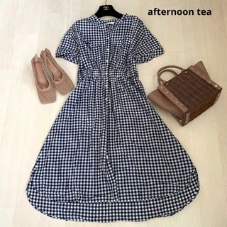 アフタヌーンティー(AfternoonTea)のafternoon tea アフタヌーンティー　ワンピース　ギンガムチェック(ロングワンピース/マキシワンピース)