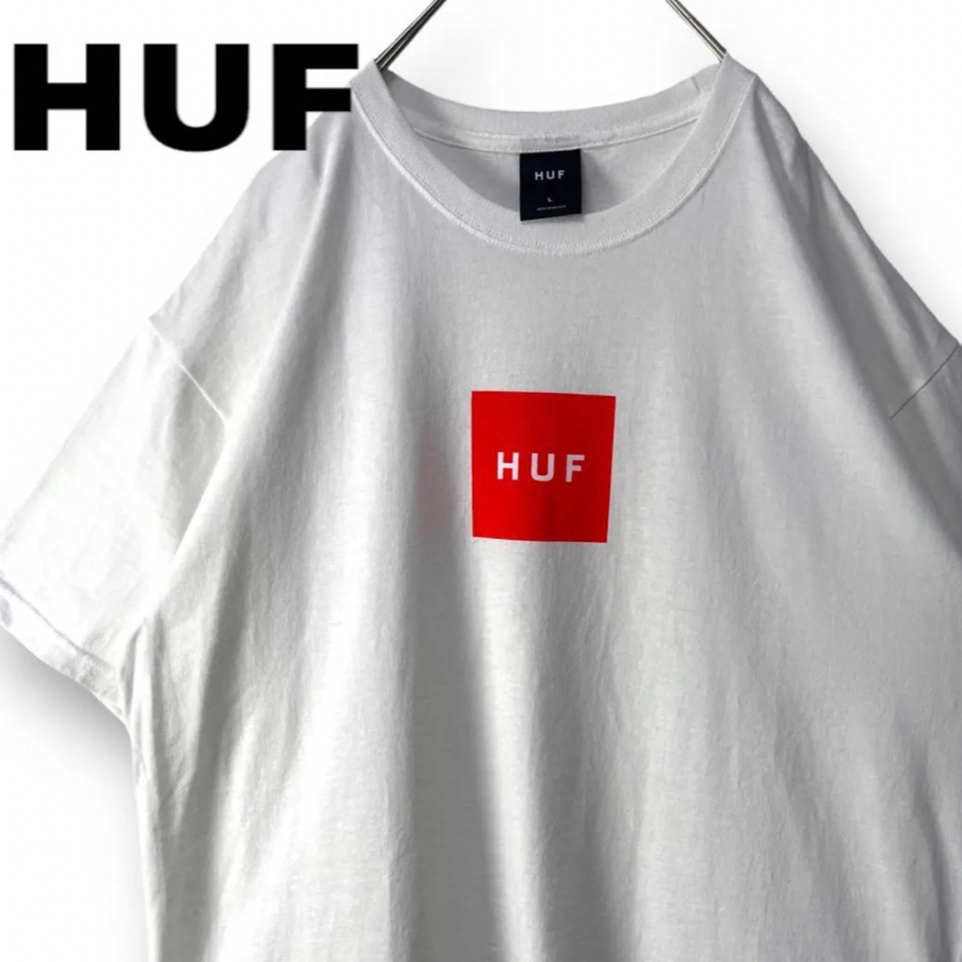 【レア】HUF ハフ ボックスロゴプリントTシャツ オレンジロゴ L | フリマアプリ ラクマ