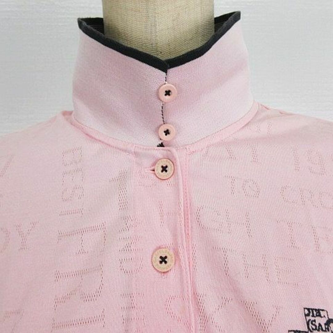 CASTELBAJAC(カステルバジャック)のカステルバジャック +2NATURE ポロシャツ 半袖 ロゴ 総柄 2 ピンク レディースのトップス(ポロシャツ)の商品写真