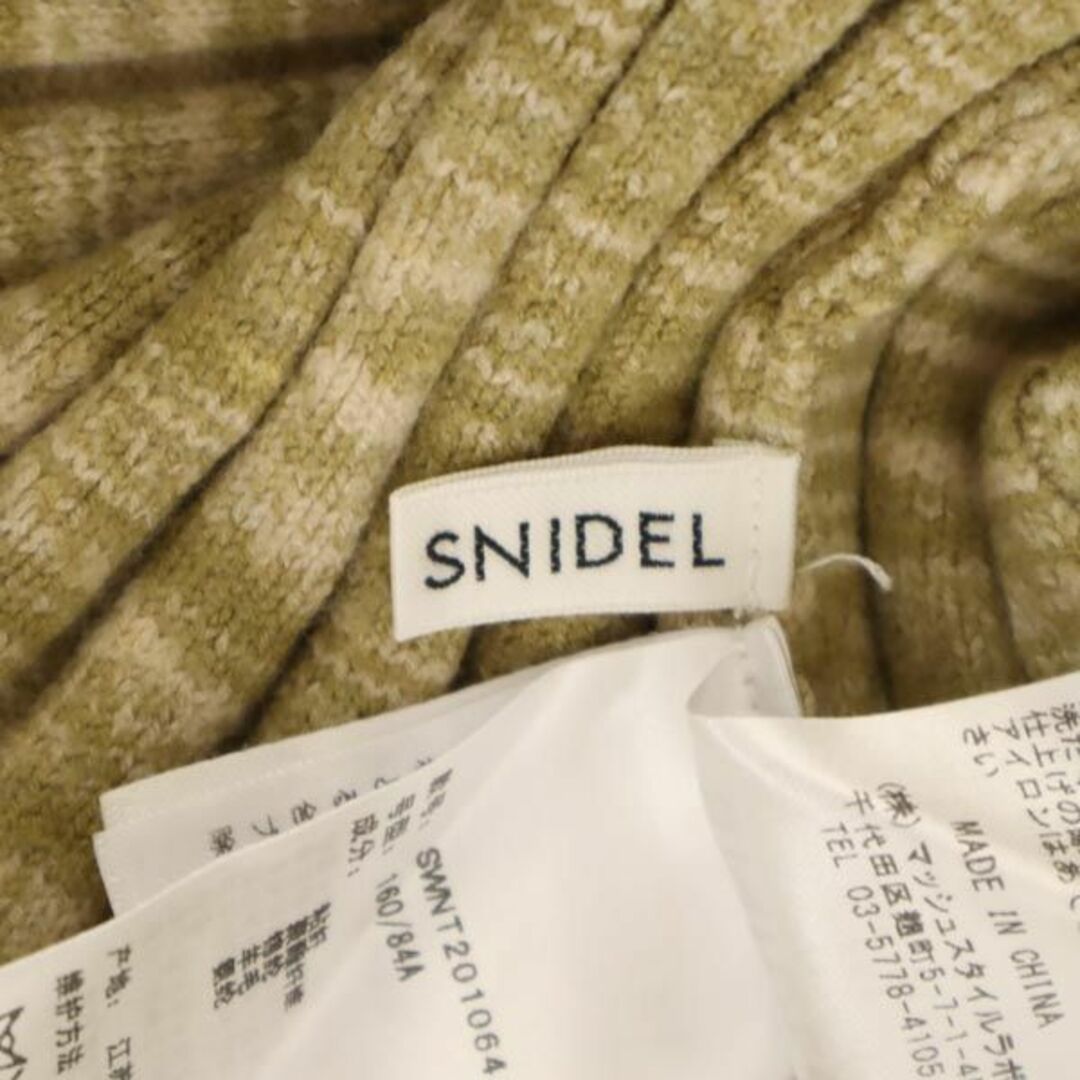 SNIDEL(スナイデル)のスナイデル ニット セットアップ ノースリーブ スカート F カーキ SNIDEL ハイネック レディース 【中古】  【230722】 レディースのトップス(アンサンブル)の商品写真