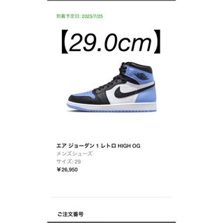 ナイキ(NIKE)のNike Air Jordan1 University Blue/UNC Toe(スニーカー)