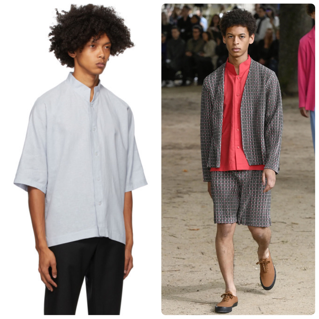 HOMME PLISSE 20SS Cotton/Linen S/S Shirt