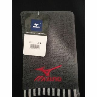 ミズノ(MIZUNO)のミズノウォッシュタオル■グレー■MIZUNO約34×35㎝綿100%(タオル/バス用品)