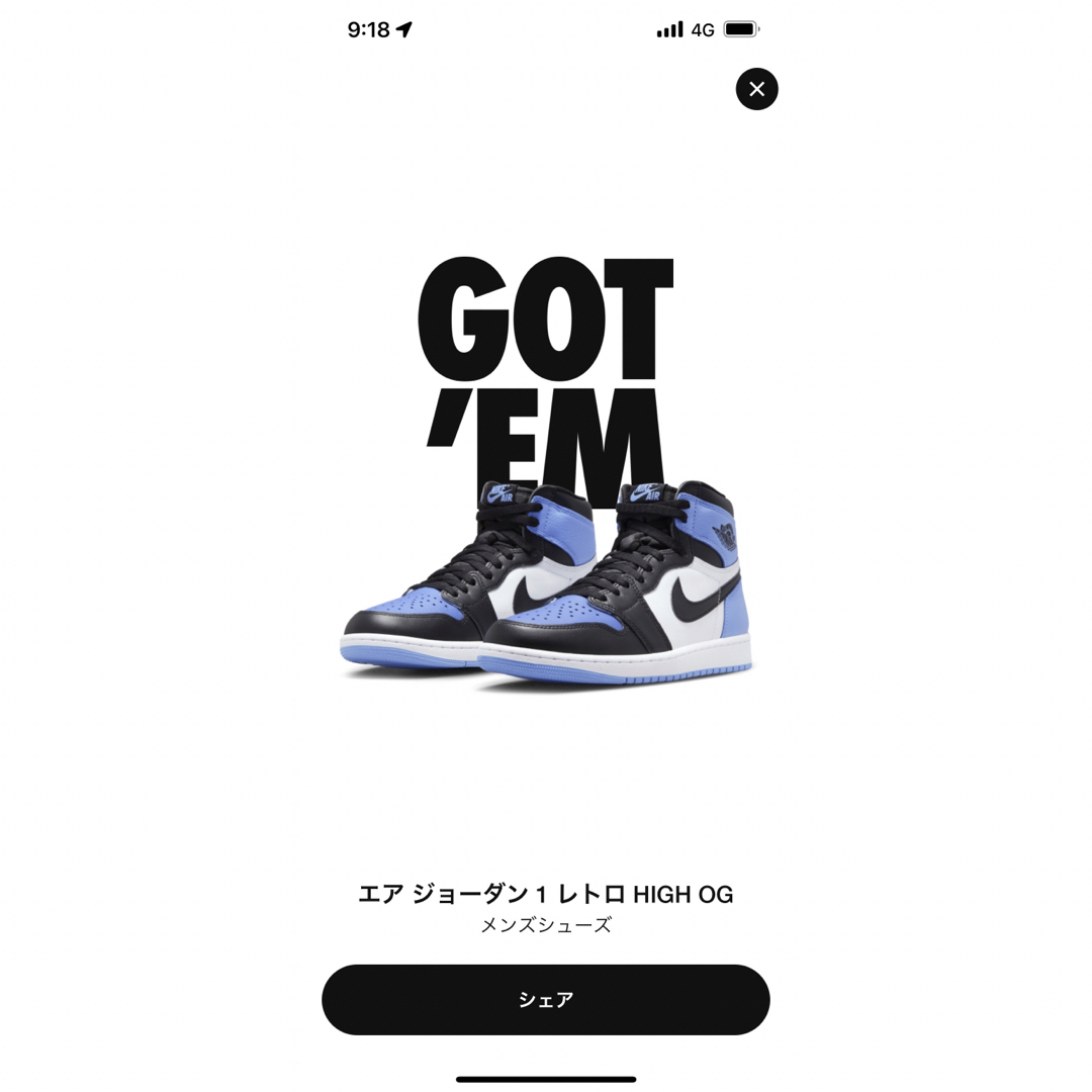 aj1 university blue 25.0 エアジョーダン1