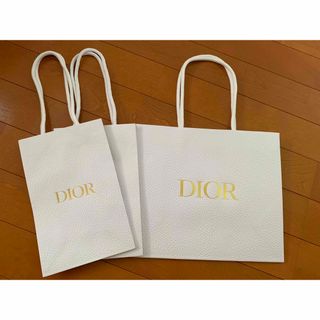 クリスチャンディオール(Christian Dior)の【美品】Dior ディオール ショップ袋　紙袋　プレゼント　3枚セット(ショップ袋)