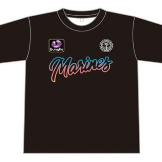 チバロッテマリーンズ(千葉ロッテマリーンズ)の千葉ロッテマリーンズ　ブラックサマーTシャツ(記念品/関連グッズ)