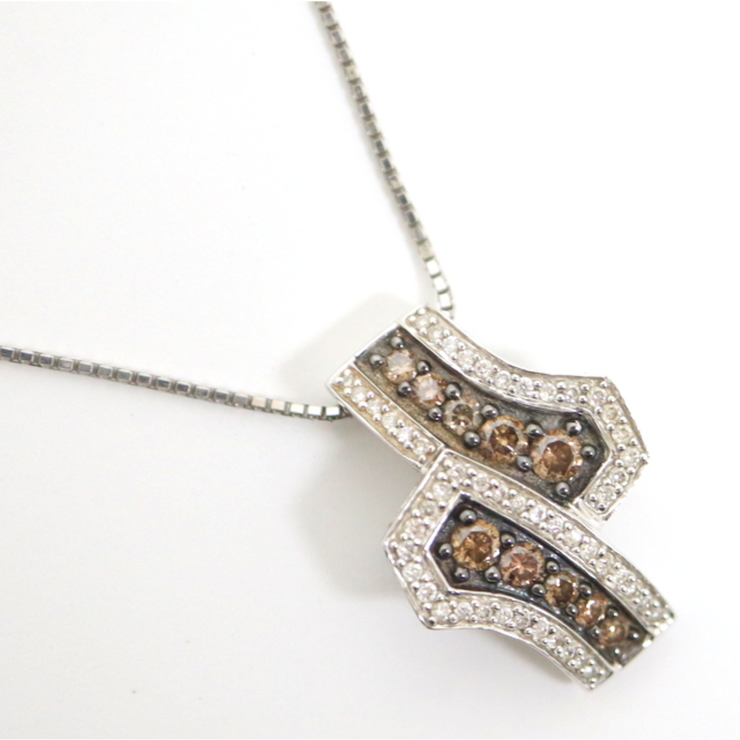 【Jewelry】K18WG ダイヤネックレス D.0.65ct 6.8g hm09160tgJewelry