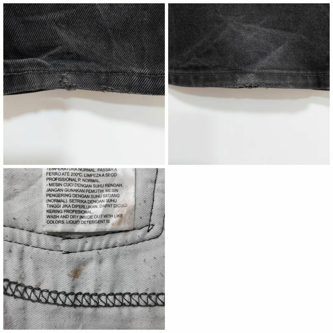 W38 Levi'sリーバイス 505 ブラックデニム パンツ 極太 ワイド 黒