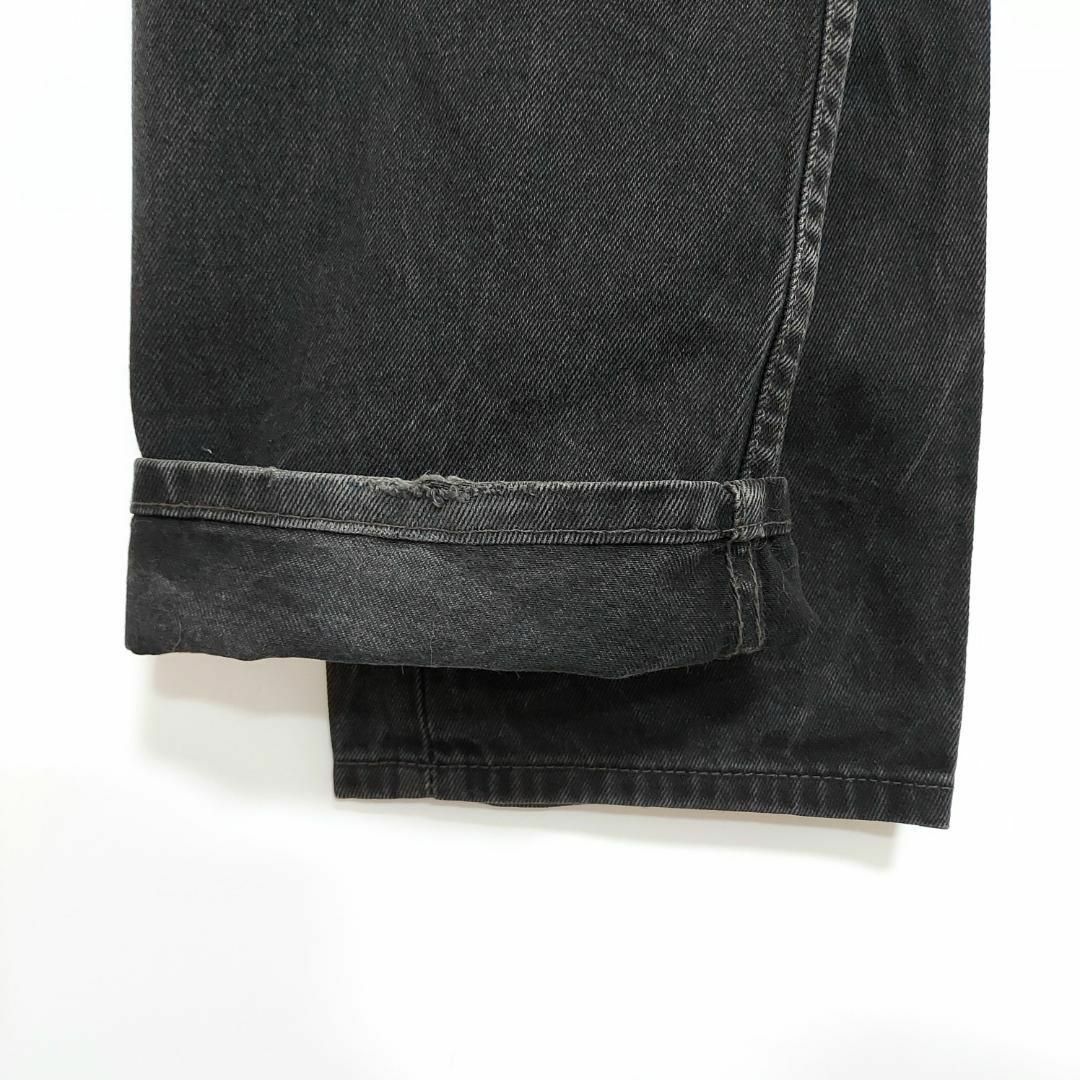 W38 Levi'sリーバイス 505 ブラックデニム パンツ 極太 ワイド 黒