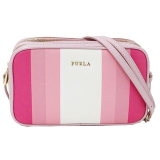 フルラ(Furla)のフルラ Furla バッグ レディース ブランド ショルダーバッグ  レザー リリー ピンク ホワイト おしゃれ 可愛い コンパクト 斜めがけ 【中古】(ショルダーバッグ)