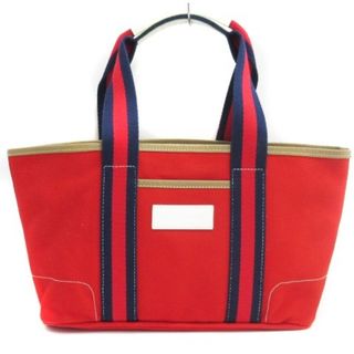 トミーヒルフィガー(TOMMY HILFIGER)のトミーヒルフィガー トートバッグ ハンドバッグ キャンバス レッド(トートバッグ)