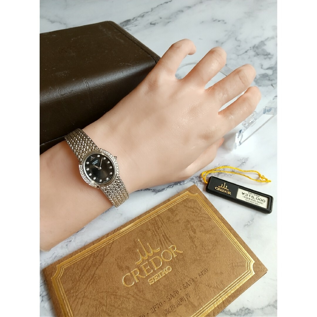 クレドール シグノ 美品 18KT 31Pダイヤ現行販売モデル レディークォーツ-