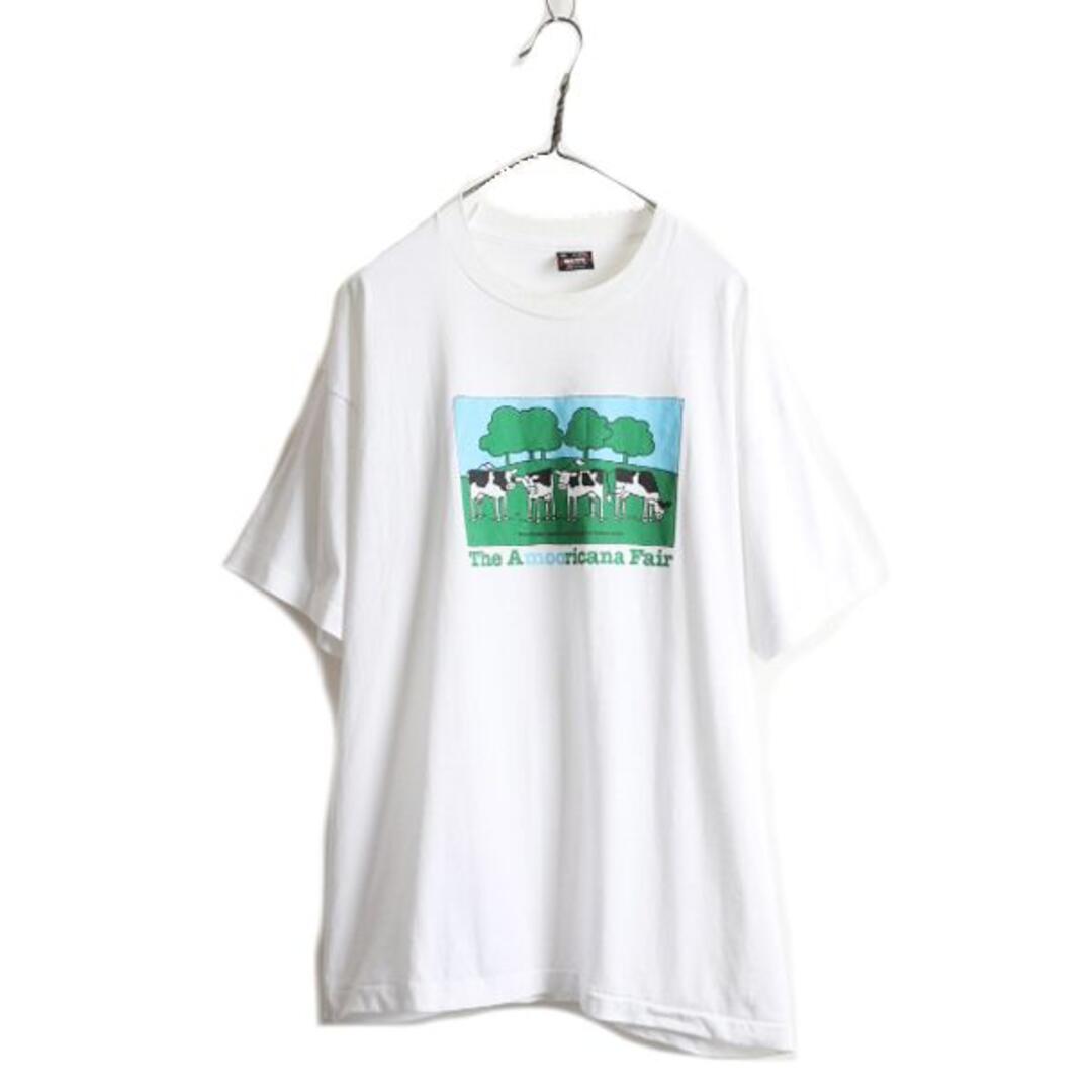 90s USA製 アニマル アート イラストプリント Tシャツ XXL 動物 魚