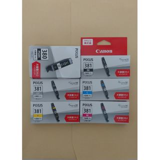 キヤノン(Canon)の新品 純正 キヤノン インク BCI-381 5色 380 1色 合計6本セット(PC周辺機器)