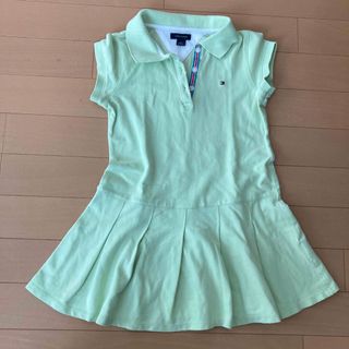 トミーヒルフィガー(TOMMY HILFIGER)のTOMY HILFIGER  女児ワンピース　黄緑　サイズ6（114〜119）(ワンピース)