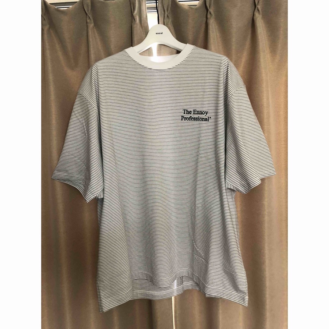 1LDK SELECT - ENNOY ボーダーTシャツ white×black ステッカー付きの