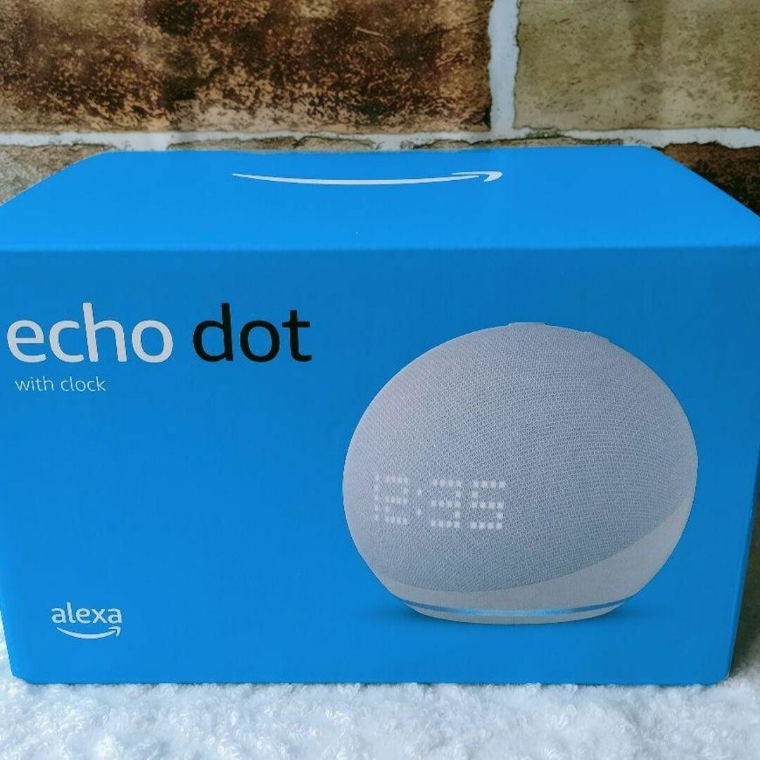 新品 Echo Dot with clock 第5世代 グレーシャーホワイトの通販 by は
