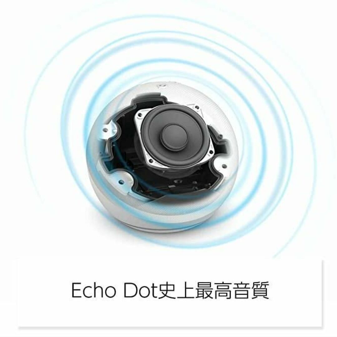 新品未開封　第5世代　Echo Dot with clockグレーシャーホワイト